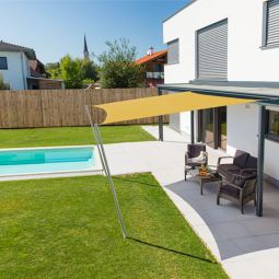 Windhager Sonnensegel CANNES gelb Sonnenschutz 3