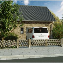 T&J Jägerzaun Tor Vorgartenzaun 5