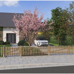 T&J Vorgartenzaun Senkrechtzaun Doppeltor 3