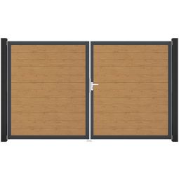 GroJa Doppeltor BasicLine schmal PVC-Steckzaun 3