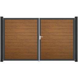 GroJa Doppeltor BasicLine schmal PVC-Steckzaun 3