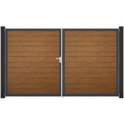 GroJa Doppeltor BasicLine schmal PVC-Steckzaun 5