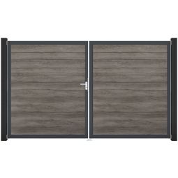 GroJa Doppeltor BasicLine schmal PVC-Steckzaun 5