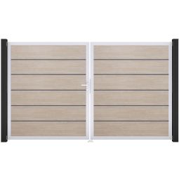 GroJa Doppeltor BasicLine Premium PVC-Steckzaun 4