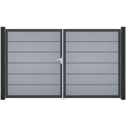 GroJa Doppeltor BasicLine Premium PVC-Steckzaun 5