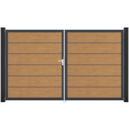 GroJa Doppeltor BasicLine Premium PVC-Steckzaun 3