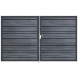 GroJa Doppeltor Solid Rhombus BPC-Steckzaun 5