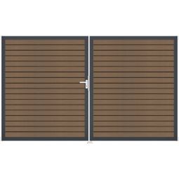 GroJa Doppeltor Solid Rhombus BPC-Steckzaun 4