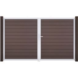GroJa Doppeltor Solid Steckzaun Terra 4