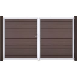 GroJa Doppeltor Solid Steckzaun Terra 3
