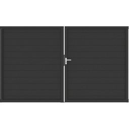 GroJa Doppeltor Lumino Aluminium Steckzaun 3