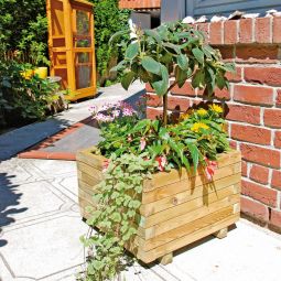 T&J Pflanzkübel MAX 4-eck mit 3