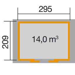 weka Gerätehaus 228 naturbelassen Geräteschuppen 4