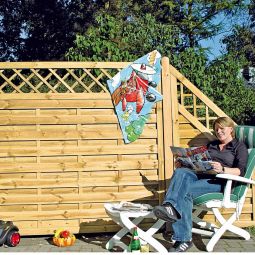 T&J Sichtschutzzaun Avantgarde mit Dekorgitter 3