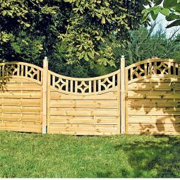 T&J Sichtschutzzaun Antikzaun Doppelbogen-Abschluss Sichtschutz 3