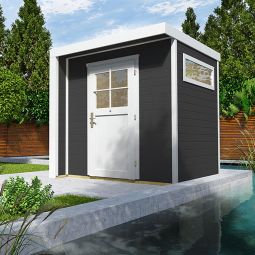 weka Designhaus 262 anthrazit Gartenhaus 5