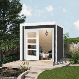 weka Designhaus 262 anthrazit Gartenhaus 3