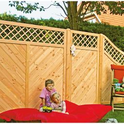 T&J Sichtschutzzaun CLASSICO mit Dekorgitter 3