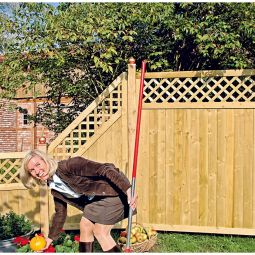 T&J Sichtschutzzaun CLASSIC Senkrecht Anschluss 3