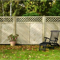 T&J Sichtschutzzaun CLASSIC Diagonal mit 3