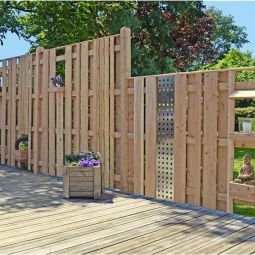 T&J Sichtschutzzaun AALBORG schmal Bretterzaun 3