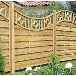 T&J Sichtschutzzaun OLYMP Tiefbogen mit 3