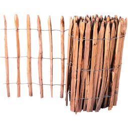 T&J ROLLO-Lattenzaun Staketenzaun Haselnuss 6