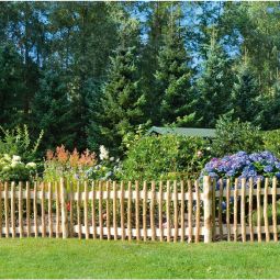 T&J MARRE-Lattenzaun Staketenzaun Haselnuss 3