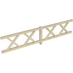 Skan Holz Brüstung Andreaskreuz, für 4