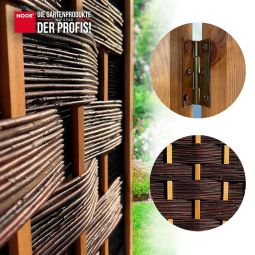 NOOR Weiden-Paravent Deluxe 3teilig 3