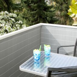 NOOR Sichtschutzmatte PVC silber 3
