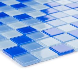 Wellker Glasmosaik Hellblau Mix 30x30 3