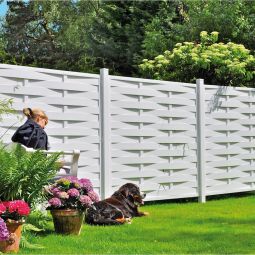 T&J Lamellenzaun LIGHTLINE Abschlusselement Sichtschutzzaun 5