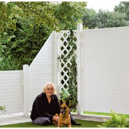 T&J Sichtschutzzaun LIGHTLINE Rankgitter weiß 3