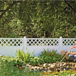 T&J Gartenzaun LIGHTLINE mit Dekorgitter 3