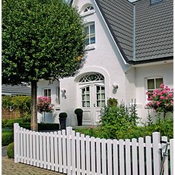 T&J Vorgartenzaun LIGHTLINE Tiefbogen weiß 3