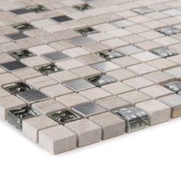 Wellker Kombimosaik Naturstein Metall Glas 3