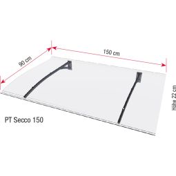 gutta Pultvordach PT Secco Edelstahloptik 3