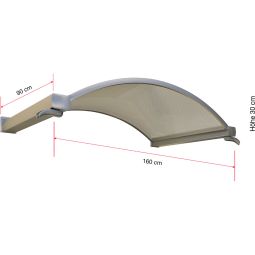 gutta Rundbogenvordach NO Edelstahloptik Dach 3