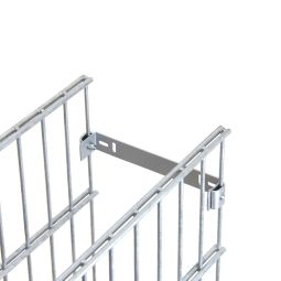 bellissa Gabionenzaun Wandanschlusshalter Set 230mm 4