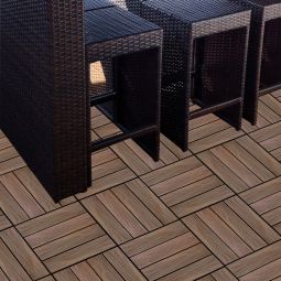 florco WPC Klickfliese 3D braun 3