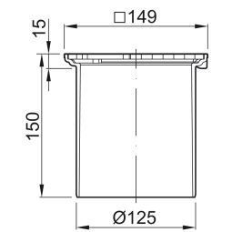 ACO Badablauf Aufsatz 150x150mm inkl. 3