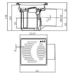ACO Kellerablauf Junior Rückstausicherung 3