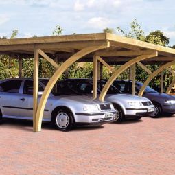 Skan Holz Einfahrtsbogen Naturbelassen für 3