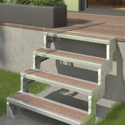 DOLLE Außentreppe Gartentreppe Gardentop Komplettset 8