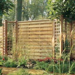 Wellker Sichtschutzzaun KDI Holz Rundung 3