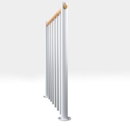 Minka Brüstungsgeländer weiß mit vertikalen 3