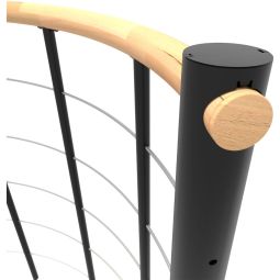 Minka Brüstungsgeländer schwarz mit Untergurten 5