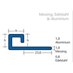 BLANKE Fliesenschiene CUBELINE Aluminium silberfarben 3