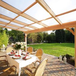 Skan Holz Terrassenüberdachung Ravenna Terrassendach 7